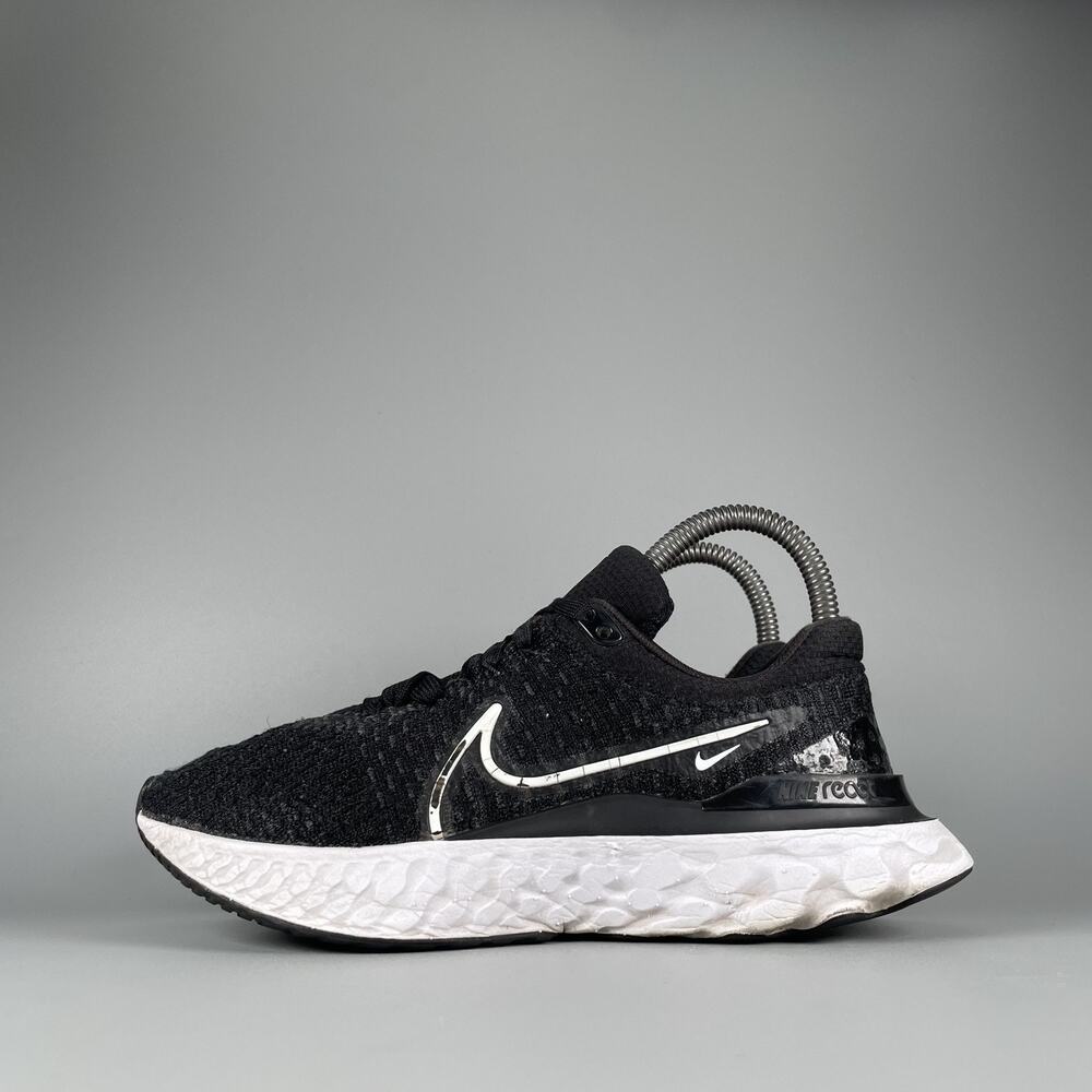 Nike React Infinity Run Flyknit 3 Women 6 Black Running Shoes Athletic Sneakers